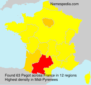 Surname Pegot in France