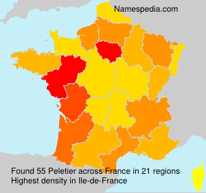Surname Peletier in France Surname Peletier in France