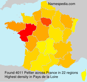 Surname Peltier in France Surname Peltier in France