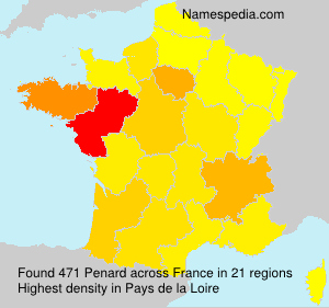 Surname Penard in France Surname Penard in France