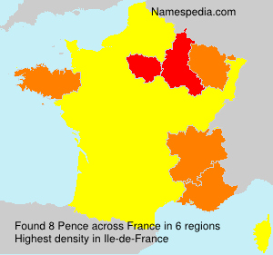 Surname Pence in France Surname Pence in France