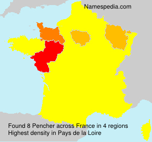 Surname Pencher in France Surname Pencher in France