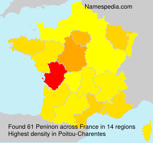 Surname Peninon in France Surname Peninon in France