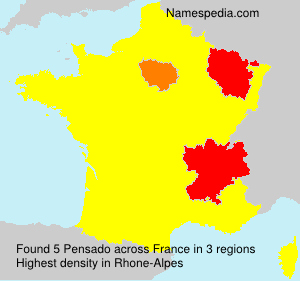 Surname Pensado in France Surname Pensado in France