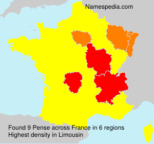 Surname Pense in France Surname Pense in France