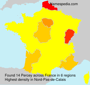 Surname Percey in France Surname Percey in France