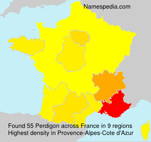 Surname Perdigon in France Surname Perdigon in France