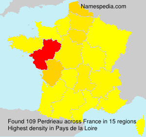 Surname Perdrieau in France Surname Perdrieau in France