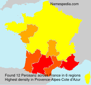 Surname Perosanz in France Surname Perosanz in France