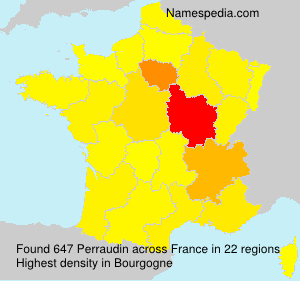 Surname Perraudin in France Surname Perraudin in France