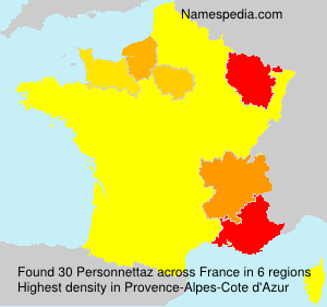 Surname Personnettaz in France Surname Personnettaz in France