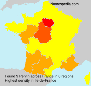 Surname Pervin in France Surname Pervin in France