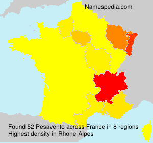 Familiennamen Pesavento - France