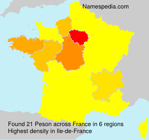 Surname Peson in France Surname Peson in France