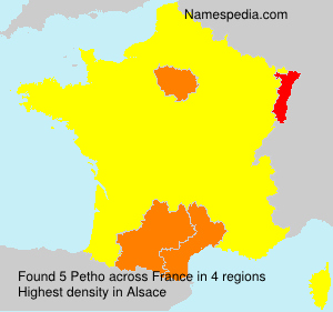 Surname Petho in France Surname Petho in France