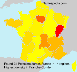 Surname Petitclerc in France Surname Petitclerc in France