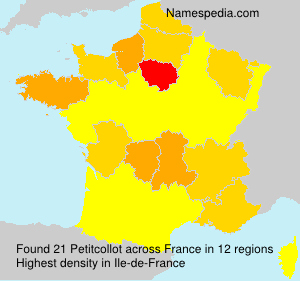 Surname Petitcollot in France Surname Petitcollot in France