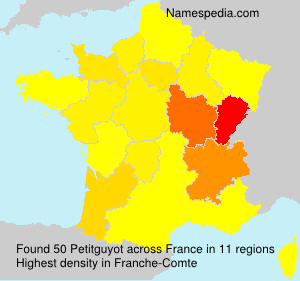 Surname Petitguyot in France Surname Petitguyot in France