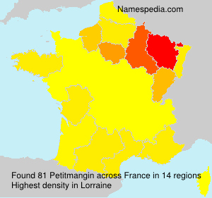 Surname Petitmangin in France Surname Petitmangin in France