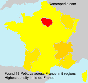 Surname Petkova in France Surname Petkova in France