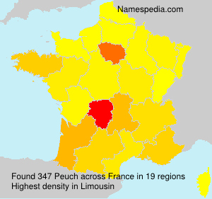 Surname Peuch in France Surname Peuch in France