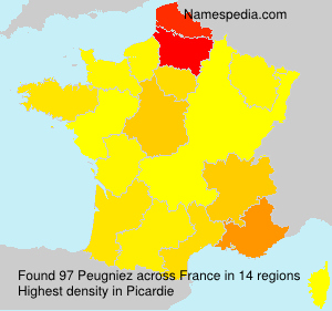 Surname Peugniez in France Surname Peugniez in France