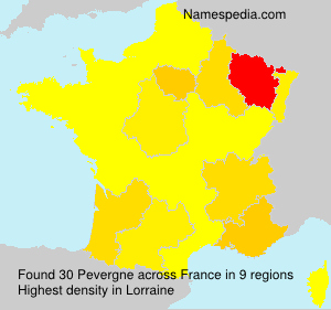 Surname Pevergne in France Surname Pevergne in France