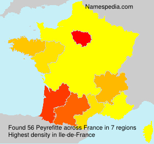 Surname Peyrefitte in France Surname Peyrefitte in France