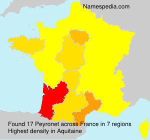 Surname Peyronet in France