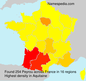 Surname Peyrou in France Surname Peyrou in France