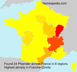 Surname Pfaender in France Surname Pfaender in France