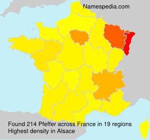Surname Pfeffer in France Surname Pfeffer in France