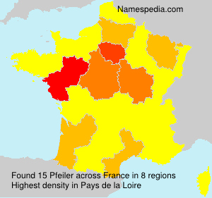 Surname Pfeiler in France Surname Pfeiler in France