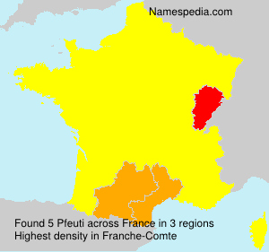 Surname Pfeuti in France Surname Pfeuti in France