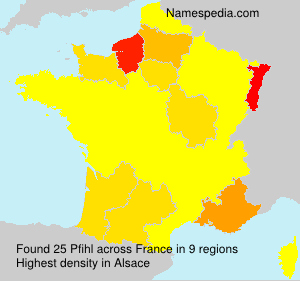 Surname Pfihl in France Surname Pfihl in France