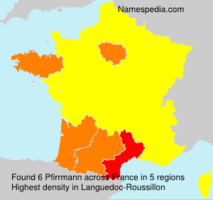 Surname Pfirrmann in France Surname Pfirrmann in France