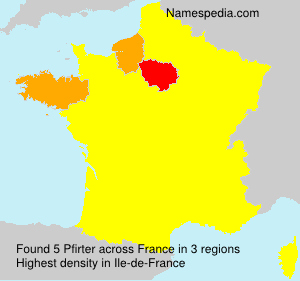 Surname Pfirter in France Surname Pfirter in France