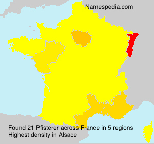 Surname Pfisterer in France Surname Pfisterer in France