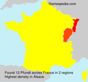 Surname Pfundt in France Surname Pfundt in France