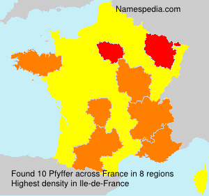 Surname Pfyffer in France Surname Pfyffer in France