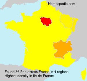 Surname Phe in France Surname Phe in France