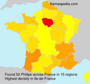 Surname Philipe in France Surname Philipe in France