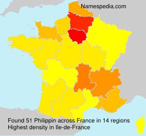 Surname Philippin in France Surname Philippin in France