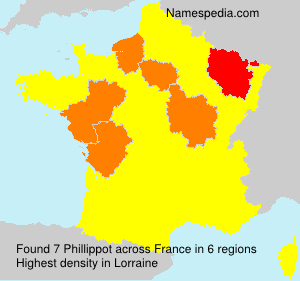 Surname Phillippot in France Surname Phillippot in France