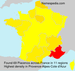 Surname Piacenza in France Surname Piacenza in France