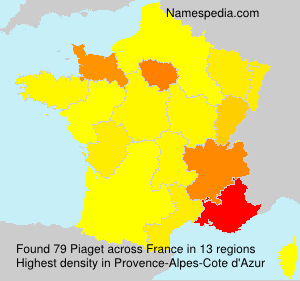 Surname Piaget in France Surname Piaget in France