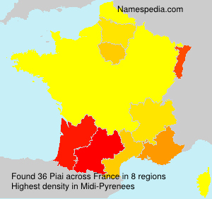 Surname Piai in France