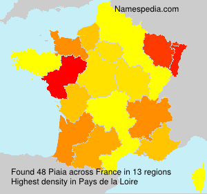 Surname Piaia in France