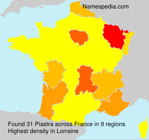 Surname Piastra in France Surname Piastra in France