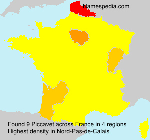 Surname Piccavet in France Surname Piccavet in France